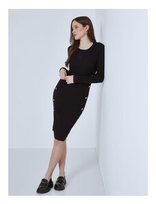 Celestino Φόρεμα με διακοσμητικά κουμπιά μαυρο για Γυναίκα