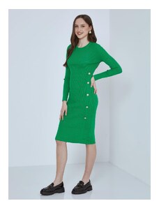 Celestino Φόρεμα με διακοσμητικά κουμπιά πρασινο ανοιχτο για Γυναίκα