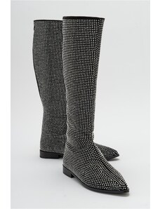 LuviShoes VERANO Black Silver Stone Women's Boots