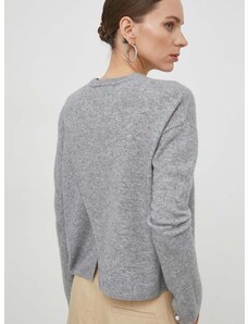Μάλλινο πουλόβερ Custommade γυναικεία, χρώμα: γκρι