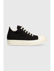 Πάνινα παπούτσια Rick Owens Woven Shoes Low Sneaks χρώμα: μαύρο, DS01D1802.CB.911