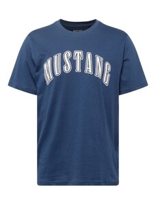 MUSTANG Μπλουζάκι 'Austin' ναυτικό μπλε / λευκό