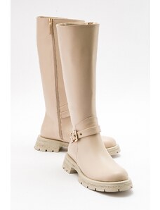 LuviShoes COVELA Women's Beige Skin Boots