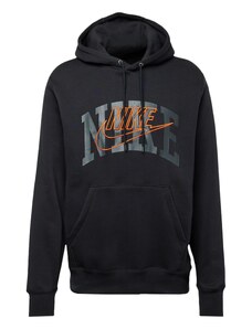 Nike Sportswear Μπλούζα φούτερ 'CLUB' γκρι / πορτοκαλί / μαύρο