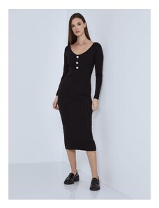 Celestino Ριπ φόρεμα με διακοσμητικά κουμπιά μαυρο για Γυναίκα
