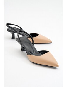LuviShoes Over Dark Beige Women's Heeled Shoes