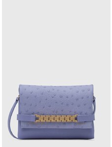 Δερμάτινη τσάντα Victoria Beckham χρώμα: μοβ