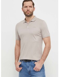 Βαμβακερό μπλουζάκι πόλο Calvin Klein χρώμα: γκρι