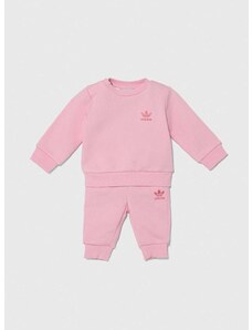 Σετ μωρού adidas Originals χρώμα: ροζ