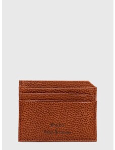 Πορτοφόλι Polo Ralph Lauren χρώμα: καφέ