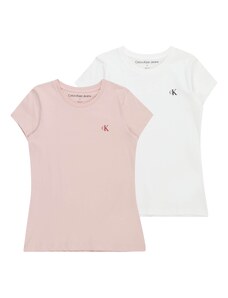Calvin Klein Jeans Μπλουζάκι ρόδινο / κερασί / μαύρο / λευκό
