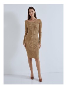 Celestino Midi φόρεμα με λεπτομέρειες strass μπεζ σκουρο για Γυναίκα