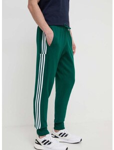 Βαμβακερό παντελόνι adidas 0 χρώμα: πράσινο IS1392