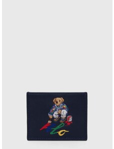 Δερμάτινη θήκη για κάρτες Polo Ralph Lauren χρώμα: ναυτικό μπλε