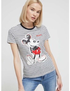 Μπλουζάκι Desigual x Disney χρώμα: άσπρο