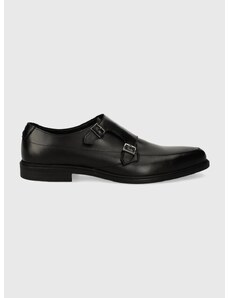 Δερμάτινα κλειστά παπούτσια HUGO Kerr χρώμα: μαύρο, 50517214