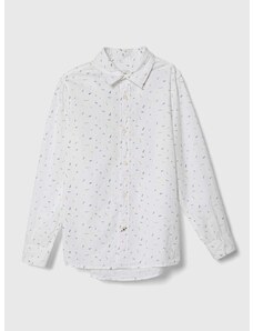 Παιδικό βαμβακερό πουκάμισο Pepe Jeans JAMES χρώμα: άσπρο