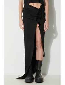 Τζιν φούστα Rick Owens Denim Skirt Edfu Skirt Long χρώμα: μαύρο, DS01D1348.SBB.09