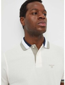 Βαμβακερό μπλουζάκι πόλο Barbour χρώμα: μπεζ