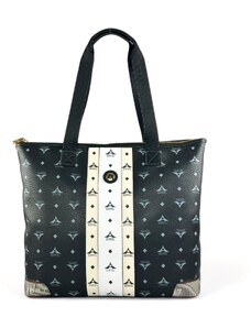 Τσάντα γυναικεία Ώμου La tour Eiffel 36-122028-5E-Μαύρο/Λευκό