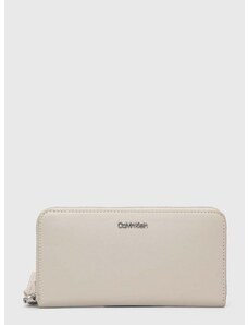 Πορτοφόλι Calvin Klein χρώμα: μπεζ