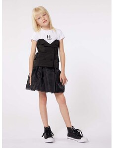 Παιδικό φόρεμα Karl Lagerfeld χρώμα: μαύρο