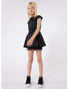 Παιδικό φόρεμα Karl Lagerfeld χρώμα: μαύρο