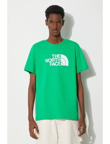 Βαμβακερό μπλουζάκι The North Face M S/S Easy Tee ανδρικό, χρώμα: πράσινο, NF0A87N5PO81