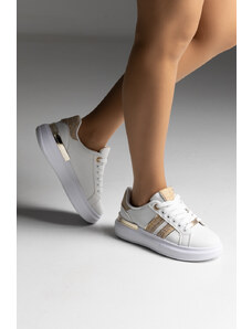 LOVEFASHIONPOINT Sneakers Γυναικεία Χρυσά Δερματίνη