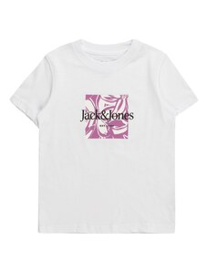 Jack & Jones Junior Μπλουζάκι 'Lafayette' ορχιδέα / μαύρο / λευκό