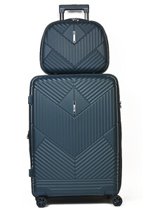Σετ βαλίτσα μεσαία και Beauty case σε πράσινο χρώμα Airtex 27GRE53M - 2753M-27