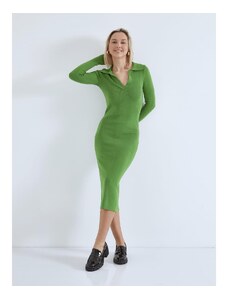 Celestino Midi φόρεμα με γιακά πρασινο ανοιχτο για Γυναίκα