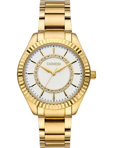 BREEZE Magnificent Crystals - 212471.1, Gold case with Stainless Steel Bracelet