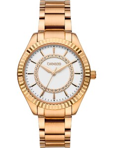 BREEZE Magnificent Crystals - 212471.4, Rose Gold case with Stainless Steel Bracelet