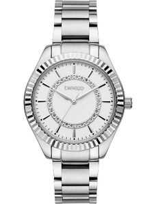 BREEZE Magnificent Crystals - 612471.1, Silver case with Stainless Steel Bracelet