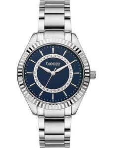 BREEZE Magnificent Crystals - 612471.3, Silver case with Stainless Steel Bracelet