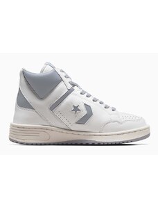 Δερμάτινα αθλητικά παπούτσια Converse Weapon Old Money Mid Vintage χρώμα: άσπρο, A04397C