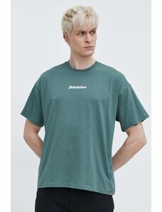 Βαμβακερό μπλουζάκι Dickies ENTERPRISE TEE SS ανδρικό, χρώμα: πράσινο, DK0A4YRN