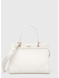 Δερμάτινη τσάντα DKNY χρώμα: άσπρο