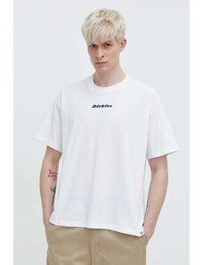 Βαμβακερό μπλουζάκι Dickies ENTERPRISE TEE SS ανδρικό, χρώμα: άσπρο, DK0A4YRN