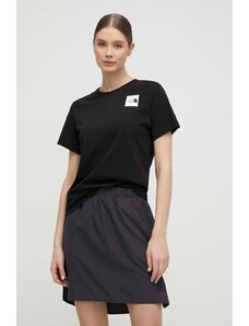 Βαμβακερό μπλουζάκι The North Face W S/S Relaxed Fine Tee γυναικείο, χρώμα: μαύρο, NF0A87NEJK31