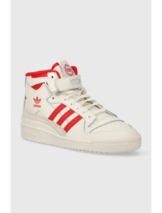 Δερμάτινα αθλητικά παπούτσια adidas Originals Forum Mid χρώμα: άσπρο, IG6497