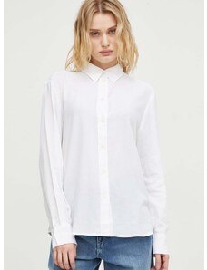 Βαμβακερό πουκάμισο Marc O'Polo χρώμα: άσπρο