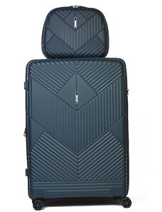 Σετ βαλίτσα μεγάλη και Beauty case σε πράσινο χρώμα Airtex 27VER53L - 2753L-27