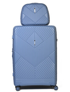 Σετ βαλίτσα μεγάλη και Beauty case σε σιέλ χρώμα Airtex 27AZZ53L - 2753L-72