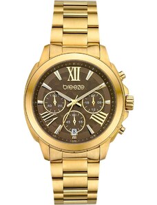 BREEZE Chronique Chronograph - 212481.8, Gold case with Stainless Steel Bracelet