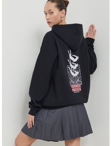 Μπλούζα Kaotiko χρώμα: μαύρο, με κουκούλα