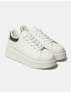 INSHOES Basic sneakers με διπλή σόλα Λευκό/Ασημί