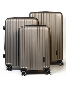 WORLDLINE Σετ βαλίτσες 3 τεμαχίων σε σαμπάνι από ABS & Polycarbon 27CHA52 - 2752SML-33