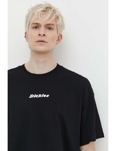 Βαμβακερό μπλουζάκι Dickies ENTERPRISE TEE SS ανδρικό, χρώμα: μαύρο, DK0A4YRN